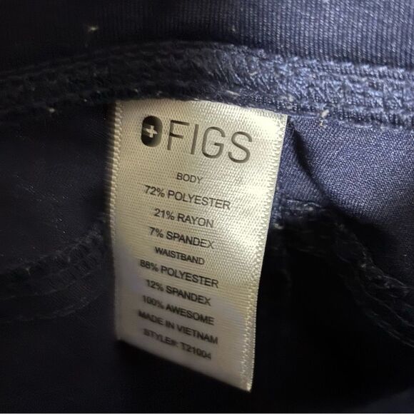 FIGS scrub pants women’s XS technical fabric navy blue pockets nurse - Picture 3 of 10